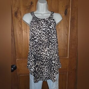 Cable & Gauge Leopard Print Tank Top
